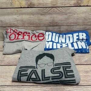 The Office Graphic Tee Bundle 3 Tees Men’s Sz med & large Pre Owned